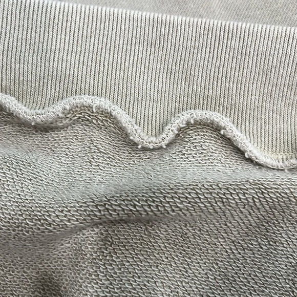Something Navy Taupe Cotton Wash Terry 10” sleeve Sweatshirt Top size M - Picture 10 of 11